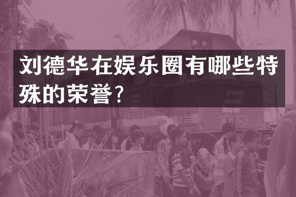 刘德华在娱乐圈有哪些特殊的荣誉？