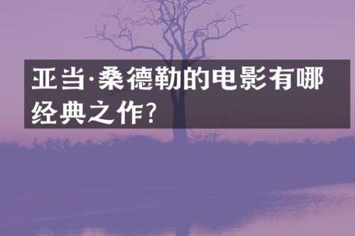 亚当·桑德勒的电影有哪些经典之作？