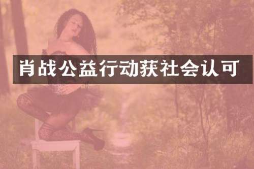 肖战公益行动获社会认可