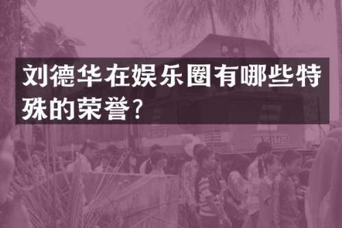 刘德华在娱乐圈有哪些特殊的荣誉？