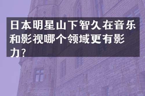 日本明星山下智久在音乐和影视哪个领域更有影响力？