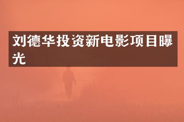 刘德华投资新电影项目曝光