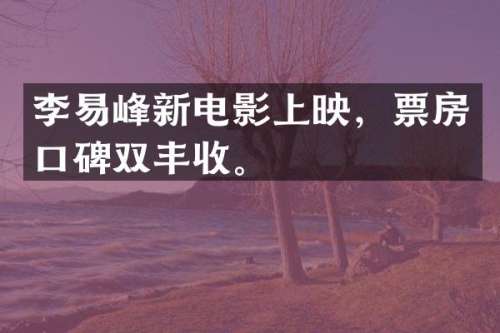 李易峰新电影上映，票房口碑双丰收。