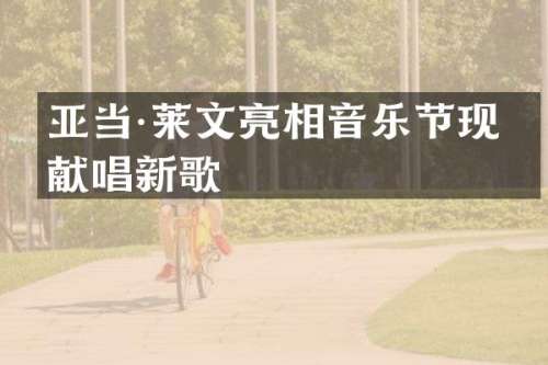 亚当·莱文亮相音乐节现场献唱新歌