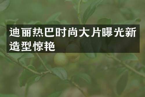 迪丽热巴时尚大片曝光新造型惊艳