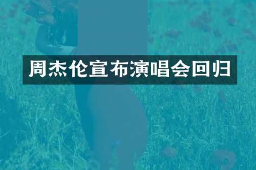 周杰伦宣布演唱会回归