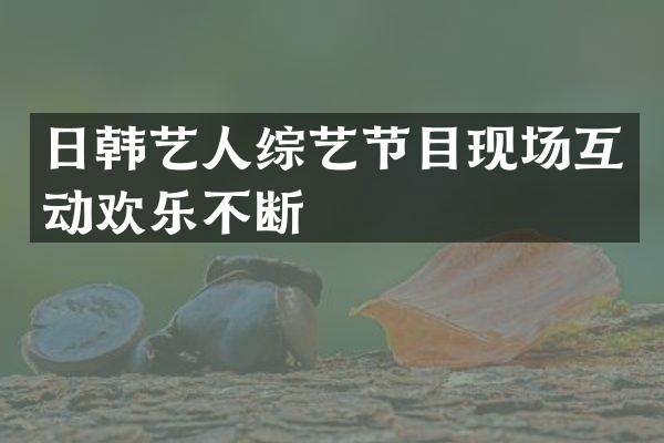 日韩艺人综艺节目现场互动欢乐不断