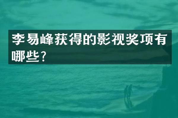李易峰获得的影视奖项有哪些？