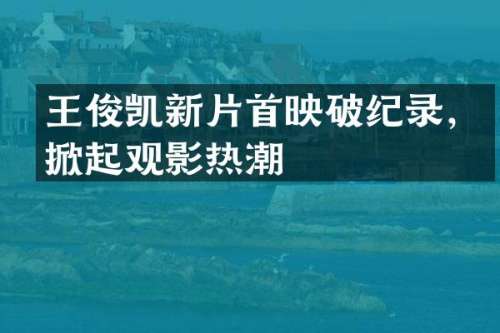 王俊凯新片首映破纪录，掀起观影热潮