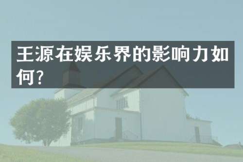 王源在娱乐界的影响力如何？