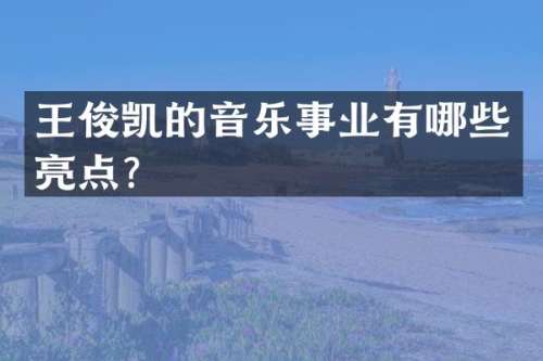 王俊凯的音乐事业有哪些亮点？