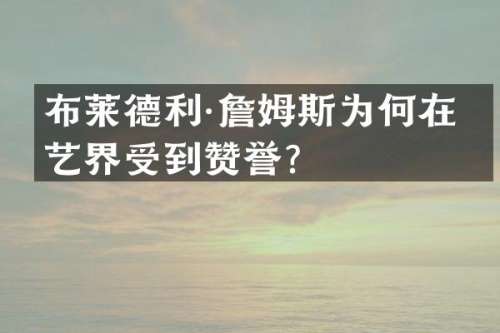 布莱德利·詹姆斯为何在演艺界受到赞誉？