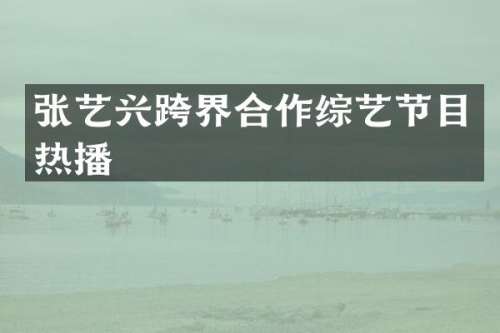 张艺兴跨界合作综艺节目热播