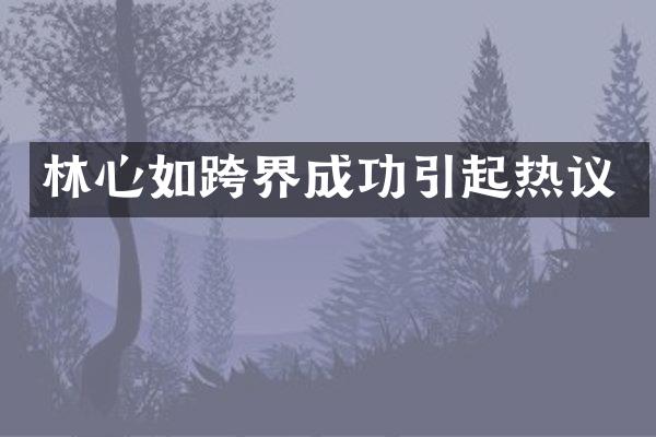 林心如跨界成功引起热议