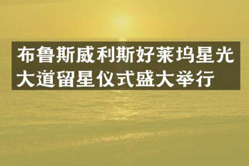 布鲁斯威利斯好莱坞星光大道留星仪式盛大举行