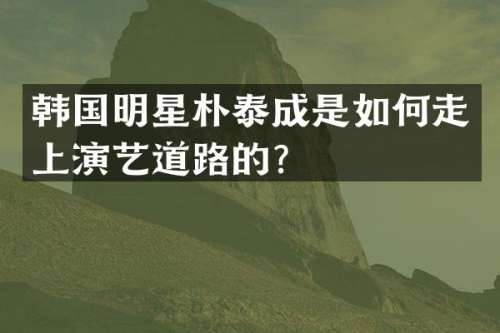 韩国明星朴泰成是如何走上演艺道路的？