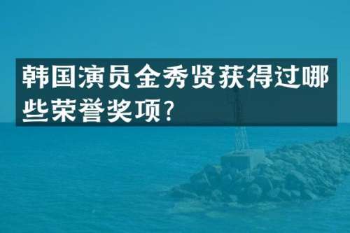 韩国演员金秀贤获得过哪些荣誉奖项？