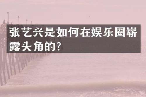 张艺兴是如何在娱乐圈崭头角的？