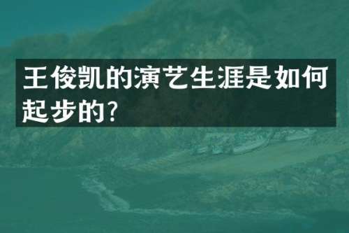 王俊凯的演艺生涯是如何起步的？