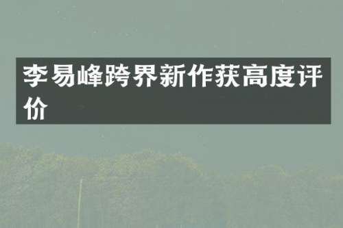 李易峰跨界新作获高度评价