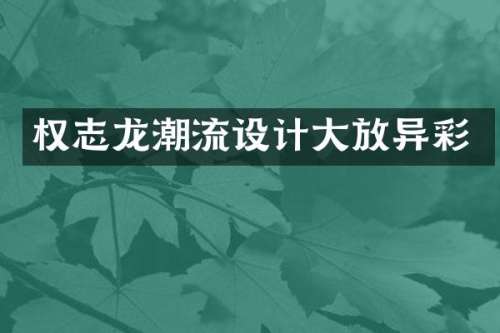 潮流设计大放异彩