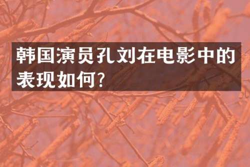 韩国演员孔刘在电影中的表现如何？