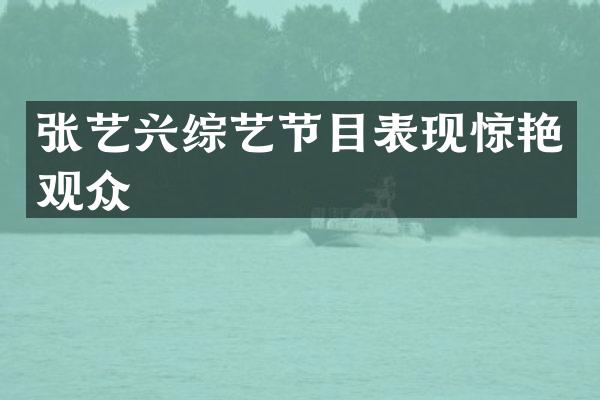 张艺兴综艺节目表现惊艳观众