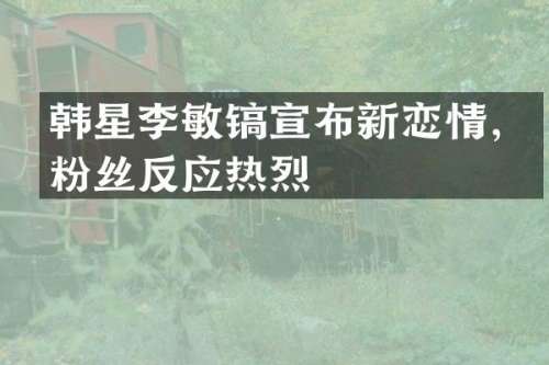 韩星李敏镐宣布新恋情，粉丝反应热烈