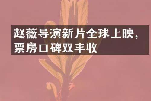 赵薇导演新片全球上映，票房口碑双丰收