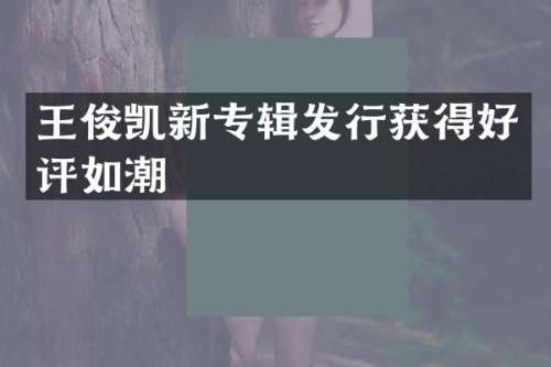 王俊凯新专辑发行获得好评如潮