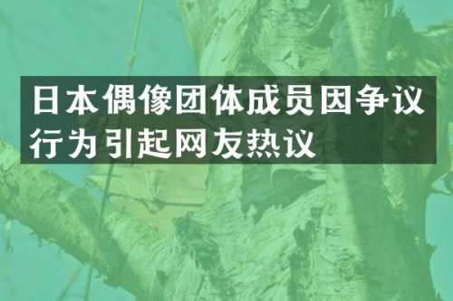 日本偶像团体成员因争议行为引起网友热议