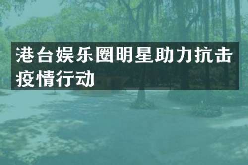 港台娱乐圈明星助力抗击疫情行动