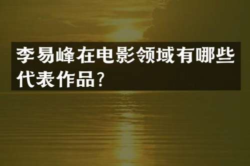 李易峰在电影领域有哪些代表作品？