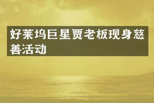 好莱坞巨星贾老板现身慈善活动