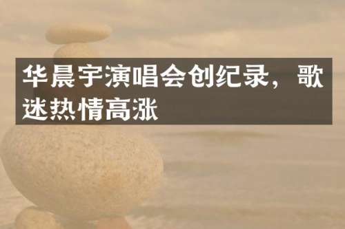 华晨宇演唱会创纪录，歌迷热情高涨