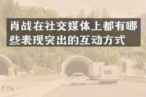 肖战在社交媒体上都有哪些表现突出的互动方式？