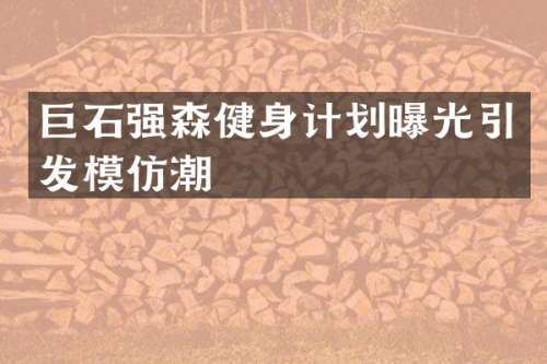 巨石强森健身计划曝光引发模仿潮