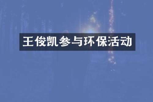 王俊凯参与环保活动