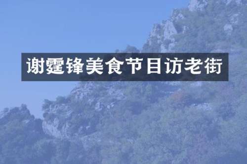 谢霆锋美食节目访老街