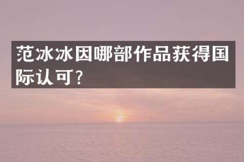 因哪部作品获得国际认可？