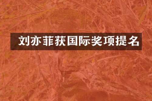  刘亦菲获国际奖项提名